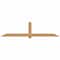 Ekena Millwork Eugene Smooth Timber Gable Bracket, Western Red Cedar, 108"W x 27"H x 5 1/2"D x 5 1/2"F, 6/12 Pitch GBW108X27X0606EUG00SWR - alternate 1